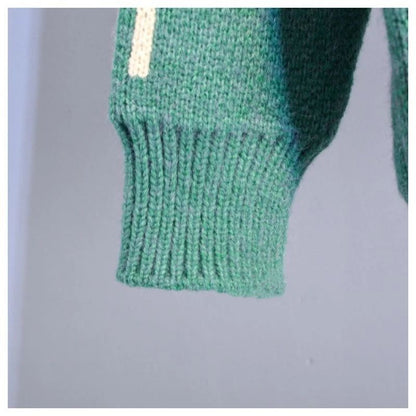 Knitted  Christmas Sweater Knit Sweaters For Men Cardigan Couple Vintage Sweater Cardigans Coat Y2K Jacket Men's Clothing