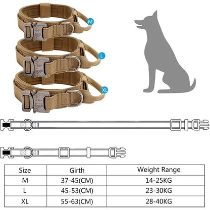 Coleira Tática Estilo Esportivo para Cães, Coleira Utilizável para Cães de Médio a Grande Porte com Capacidade de Tração para Adestramento Canino