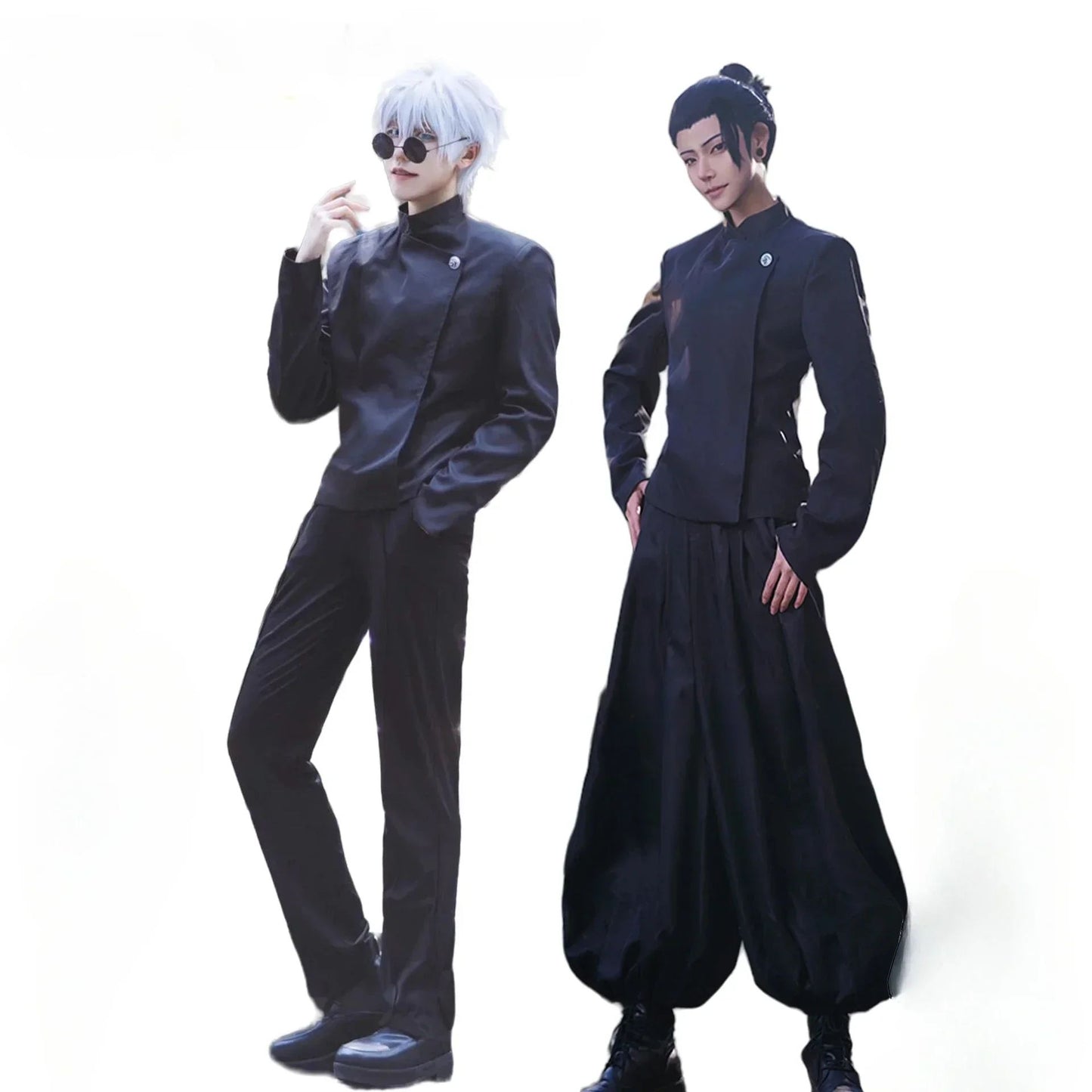 Anime Jujutsu Kaisen Cosplay Jujutsu Kaisen Gojo Satoru Geto Suguru Cosplay Costume Anime Uniform Halloween Party Costume Wigs