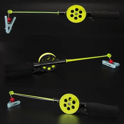 NOVO Para Pesca ao Ar Livre Acessórios Portáteis Vara de Pesca de Caranguejo com Clipe 34cm Gelo de Inverno ao Ar Livre (aleatório)