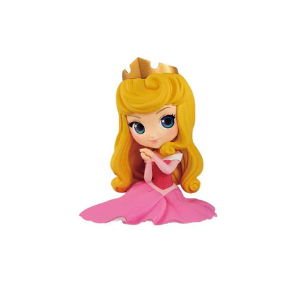 Bandai Original Disney Anime Figure Vilão Sentado Boneca Versão Q Brinquedos Infantis Decoração de Casa Modelo de Aniversário de Menina Presente de Brinquedo Fofo
