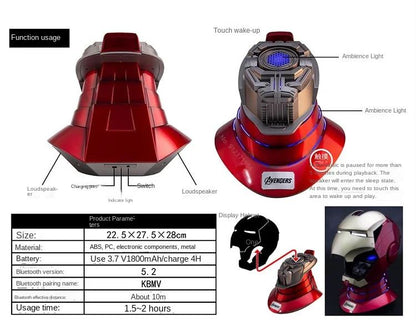 Novo capacete de Homem de Ferro AutoKing 1:1 Mk5 Cosplay Controle de Voz Olhos com Luz Modelo Brinquedos para Adultos Presente de Natal Elétrico Vestível