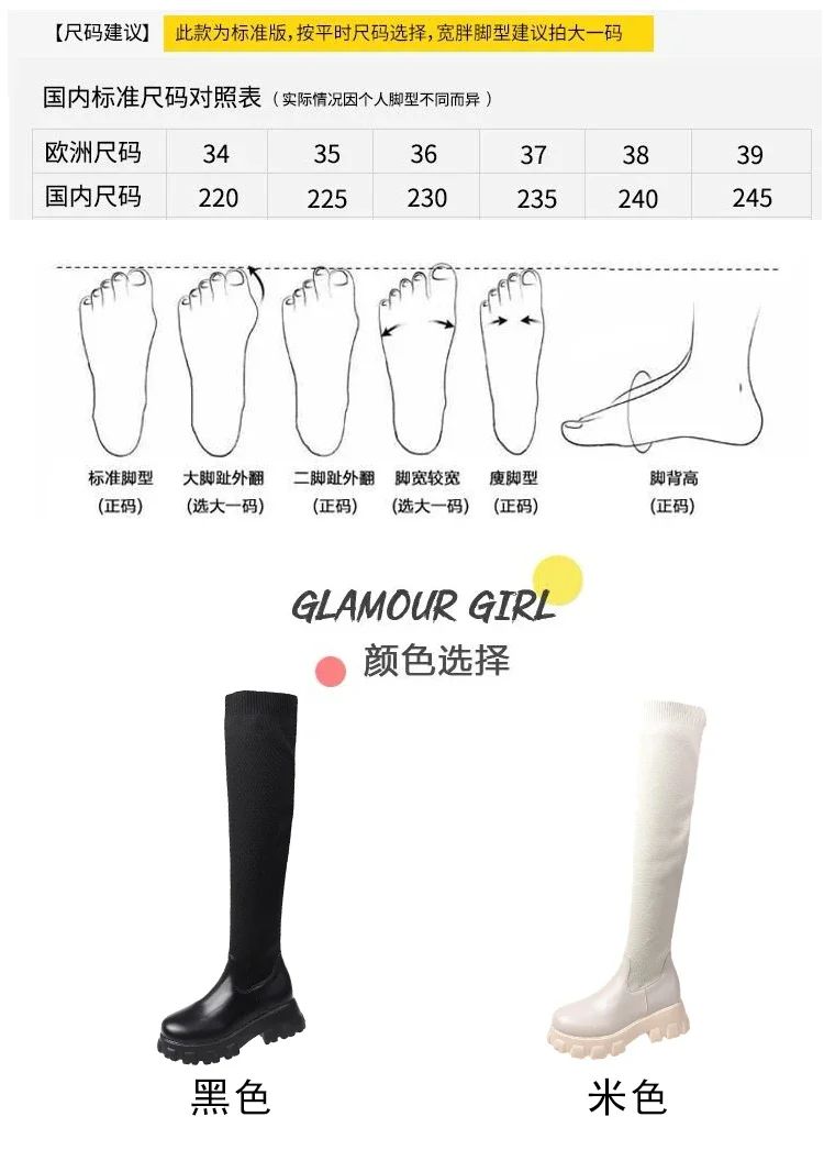 Women's Solid Color Chunky Heel Boots, Stylish Side Zipper Over The Knee Boots, Fashion Platform Long Boots