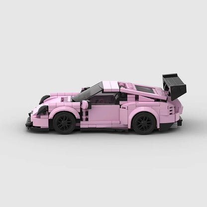 MOC Speed Sports Super Carro de Corrida Blocos de Montar DIY Tijolos Cidade Rally Técnico Grande Veículo de Corrida Presente de Natal Brinquedo