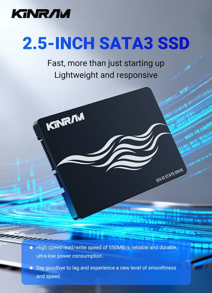 SSD KinRam 2.5 SATA 3 128GB 120GB 256GB Disco Rígido 240GB Interno SATA3 2.5 HDD 512GB 1TB Unidade de Estado Sólido Para Laptop PC Desktop