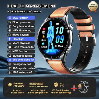 XIAOMI 704505 Novo Smartwatch ECG+PPG Preciso Ácido Úrico Lipídios Pressão Análise Corporal Smartwatch Masculino Chamada BT NFC