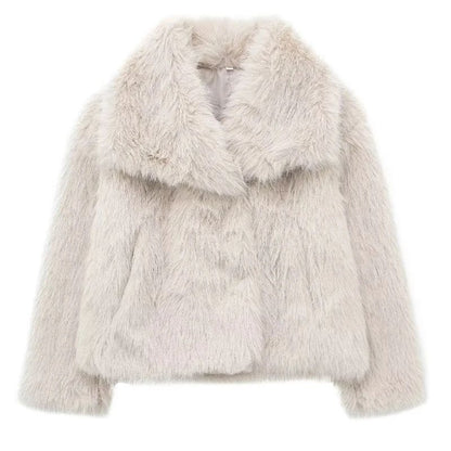 MUJER 2025 Faux Fur Coat Women Fluffy Women's Winter Jacket Long Sleeve Warm Winter Woman Coat Luxury Outerwears Coats for Woman