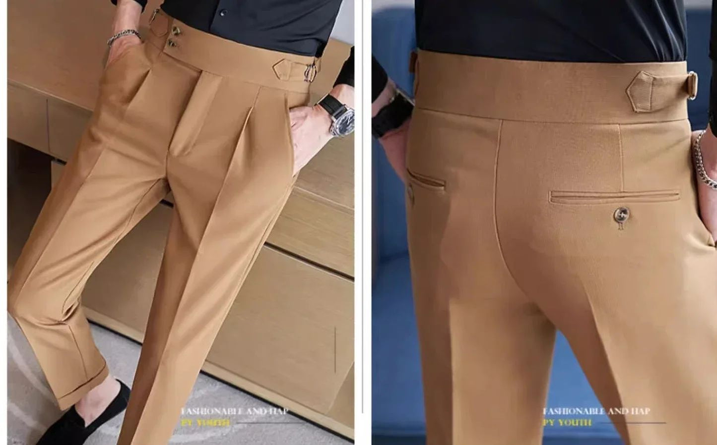 Calças de Terno Masculinas, Calças de Vestir Slim Modernas, Calças Brancas Pretas Azuis Verdes Pantalones Hombre Outono/Inverno Masculino, Novidade 2025