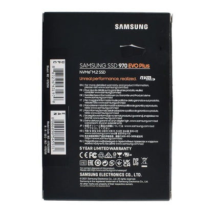 SSD Samsung 970 EVO Plus 1TB NVMe M.2, Unidade de Estado Sólido Interna com Tecnologia V-NAND, Expansão de Armazenamento e Memória para Jogos