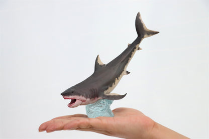 HAOLONGGOOD Megalodon Modelo Coleção de Tubarão Marinho Decoração de Mesa Realista Animal Marinho Pré-histórico Presente de Aniversário para Adultos