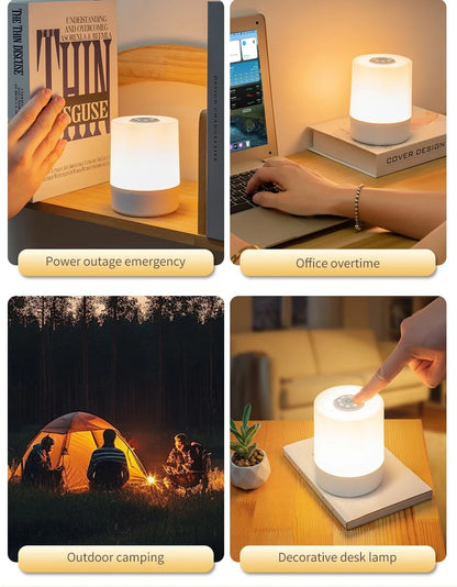 Bedside Led Night Lights Dimmable Charging Desktop Night Lamps Touch Reading Led Table Lamps Bedroom Bedside Lighting Decoration