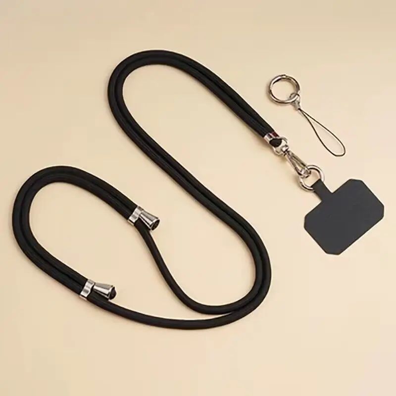 Crossbody Lanyard Necklace Strap Universal Mobile Phone Adjustment Long Hanging Rope with Clip Anti-Lost Lanyard