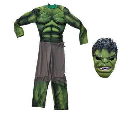 Kids Green Superheroes Anime Hulk Cosplay Muscle Costumes Boys Birthday Halloween Carnival Party Hulk Dress Up Jumpsuit