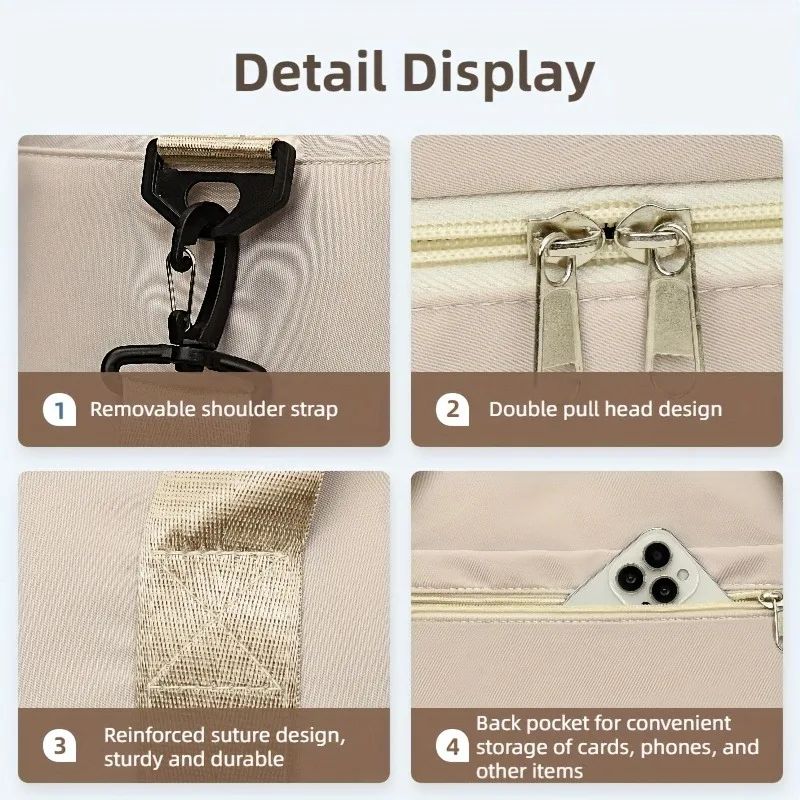 Multifunctional Large-Capacity Travel Duffle Bag with Adjustable Shoulder Strap, Durable Nylon Casual Gym Bag for Sports