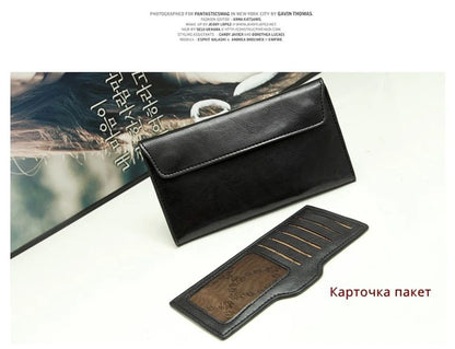 Slim Genuine Leather Women Wallet Female Long Clutch Bag Luxury Design Wallets and Purses Ladies Card Holder Vallet Sac A Main