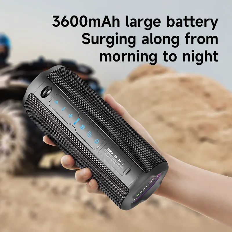 Zealot-S49PRO Portable Bluetooth Speaker 20W IPX6 Waterproof Powerful Sound Box Bass Boost Dual Pairing True Wireless Speaker