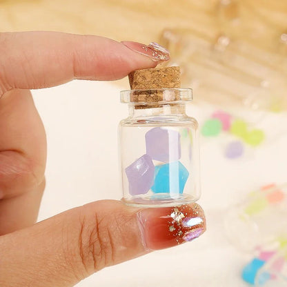 20/10PCS Cork Stopper Glass Bottles DIY Birthday Gift Transparent Empty Message Wishing Bottle Christmas Wedding Party Decor