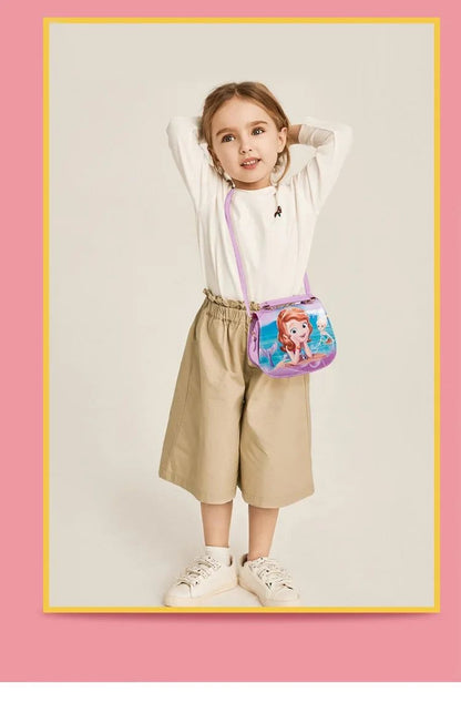 Disney Frozen 2 Elsa Anna Princesa Brinquedos Infantis Bolsa de Ombro Menina Princesa Sofia Bolsa de Mão Infantil Bolsa de Compras Fashion para Crianças Presente