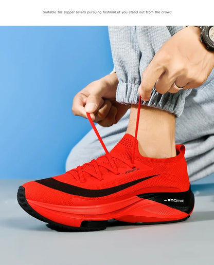 Men Running Shoes Jogging Sneakers Trainer Race Cushioning Outdoor Luxury shoes Mesh Off-road Shoes Breathable Couple Non-Slip