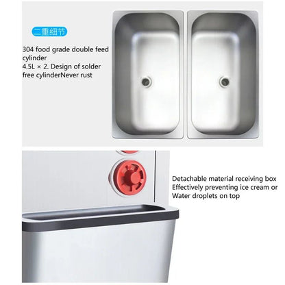 Máquina de Sorvete Expresso Elétrica Comercial Aparelhos de Cozinha Três Sabores Grande Capacidade 220V 110V