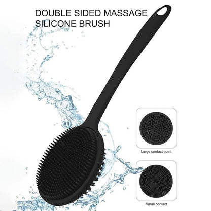 1pc Long Handle Bath Brush Silicone Body Brushes Back Ball Brush Soft Back Body Scrub Exfoliation Shower Massage Body Wash Brush