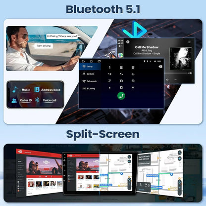 Suporte de Rádio Estéreo para Carro CarPlay e Android Auto Sem Fio para Honda Civic 2006-2011 Tela Sensível ao Toque IPS de 10" Bluetooth/WiFi/Câmera Traseira