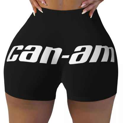 Custom Women's BRP ATV Unisex Can Am Logo Workout Yoga Shorts Athletic Gym Volleyball Biker Shorts