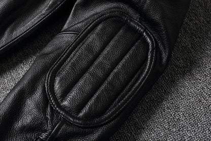 2025 New Leather Jacket Top Layer 100% Cowhide Leather Clothes Men's Stand Collar Motorcycle Clothes  Autumn Winter Plus Size