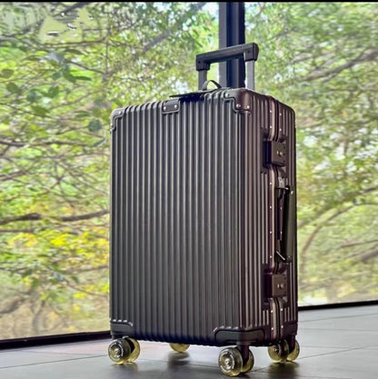 Carry on Suitcase Aluminum Frame with Colorful Silent Spinner Wheel TSA Lock Travel Trolley Case High-quality Rolling Luggage