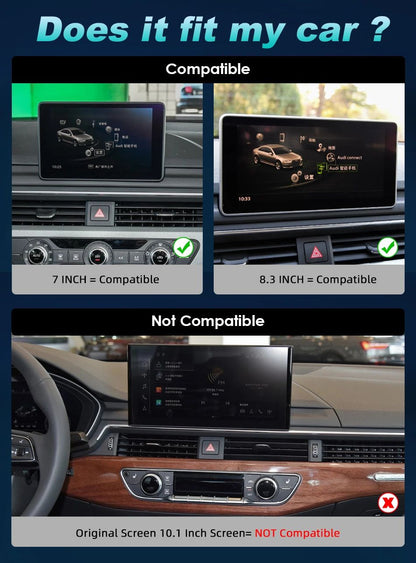 Tela sensível ao toque Android 14 Carplay de 12,3 polegadas para Audi A4 A5 Q5 B9 2016-2023, rádio estéreo de carro, reprodutor multimídia, Wi-Fi, 4G, navegação GPS