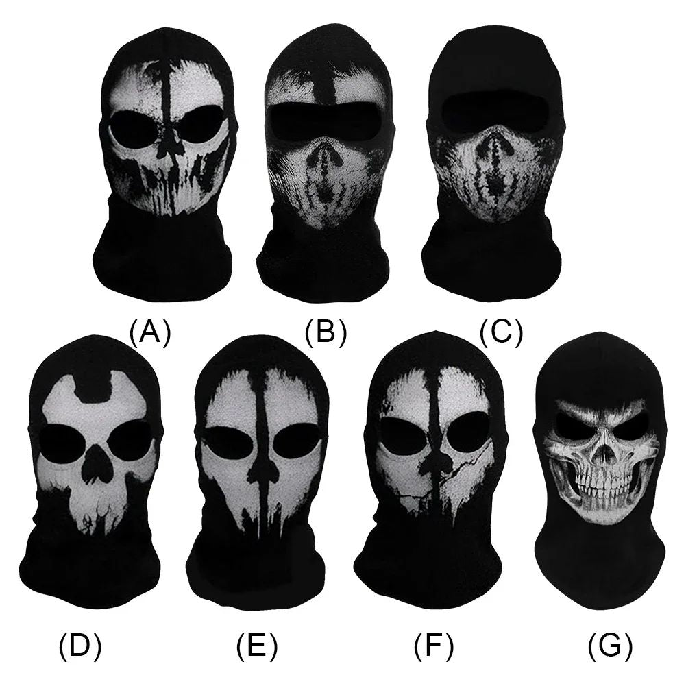 Halloween new mask Black Mask Balaclava Beanies Hats Men Ghost Skull Full Face Warmly Mask Hood Beanie Ggorros Hombre Casquette
