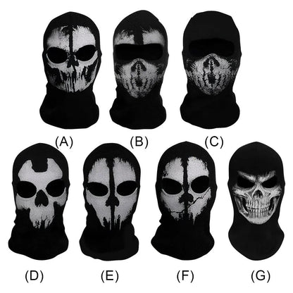 Halloween new mask Black Mask Balaclava Beanies Hats Men Ghost Skull Full Face Warmly Mask Hood Beanie Ggorros Hombre Casquette