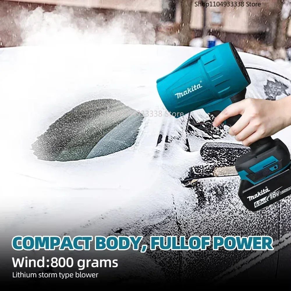 Soprador Turbo Jet Fan Makita 30000RPM Violento, Ventilador Elétrico 18V, Velocidade de Vento Turbo Recarregável com Luz, Ferramenta para Limpeza de Carros