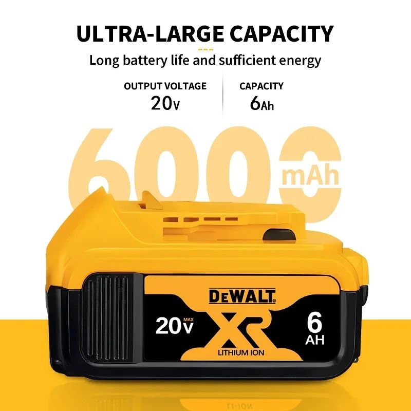 New 100% Original 6Ah 20V Original Dewalt Power Tool Battery DCB206 DCB206 20V Battery DCB205 DCB200