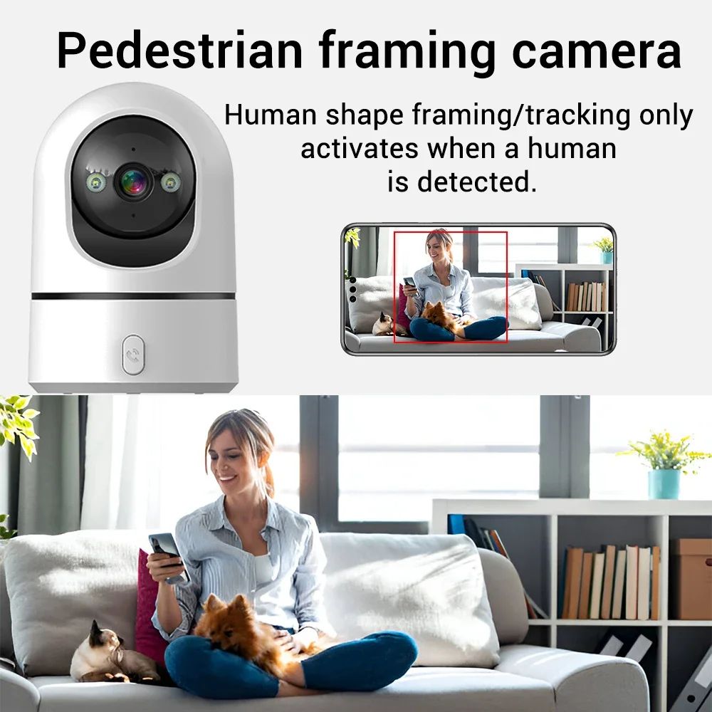O-Kam Pro 5MP 2.4G/5G WiFi Indoor Baby Monitor Security Camera | One-Touch Call | Color Night Vision | Human Tracking | 355° PTZ