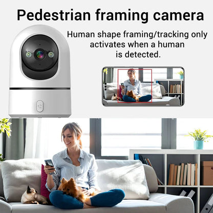 O-Kam Pro 5MP 2.4G/5G WiFi Indoor Baby Monitor Security Camera | One-Touch Call | Color Night Vision | Human Tracking | 355° PTZ