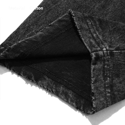 Spider Cat Graphic Printed T-Shirt High Street Streetwear T Shirt Vintage Washed Loose Oversize Tshirt Fashion Cotton Men Tees