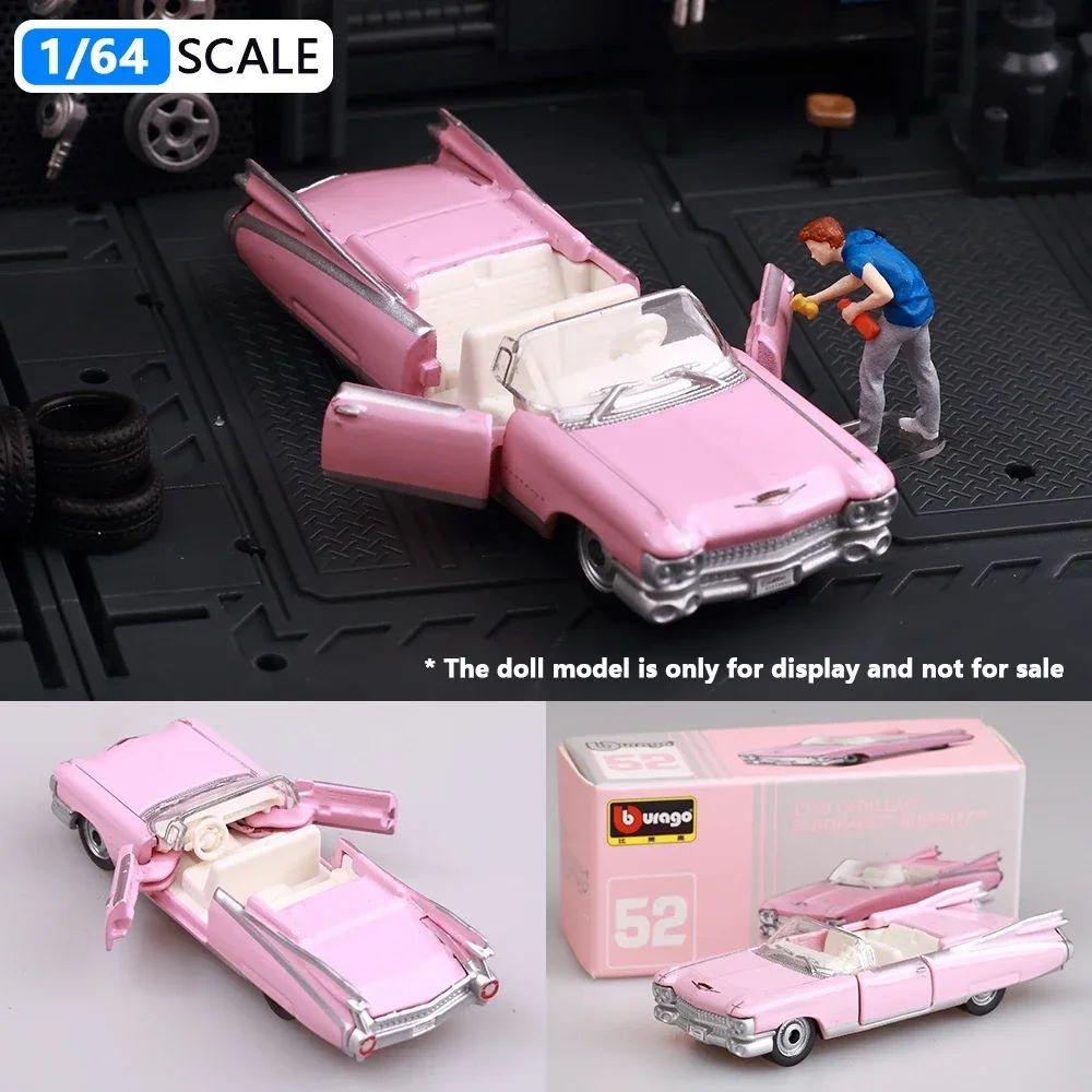 Bburago 1:64 Porsche 911 GT2 Lamborghini Ferrari SP3 812 1959 Cadillac Miniatura de Carro de Liga Fundida Brinquedo de Coleção Presentes