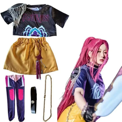 Cosplay Mira Cosplay Costume R Quality Mira Cosplay Wig Costume for Girl Halloween Stage 3D Printed Pattern Role Play Clothes