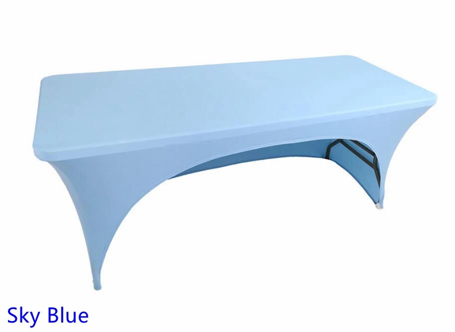 Wedding Spandex Table Cloth Cover Rectangular One Side Open Hotel Banquet Birthday Party Show Decoration Nice Look Design