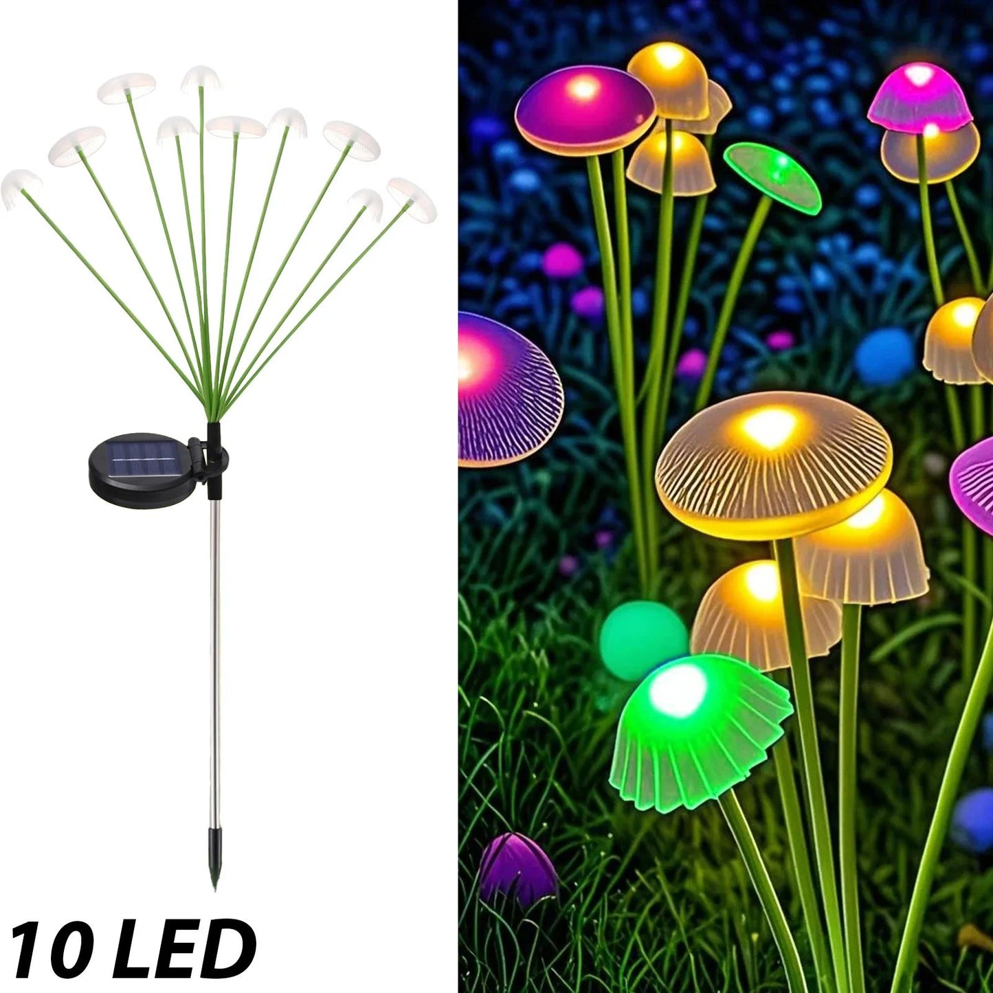 Solar Lights Outdoor LED Solar Mushroom Lawn Lights Waterproof Party Yard Patio Pathway Jellyfish Lamp for Garden Decoration