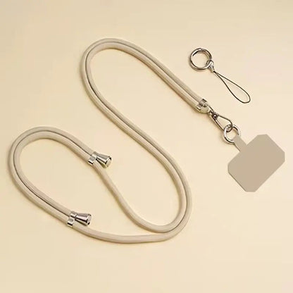 Crossbody Lanyard Necklace Strap Universal Mobile Phone Adjustment Long Hanging Rope with Clip Anti-Lost Lanyard