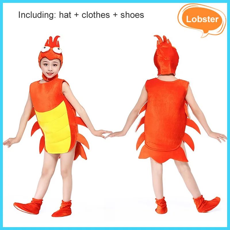 Sea Turtle Cosplay Costume Children‘s Marine animals Performance Clothing Set Hat Clothes Shoe Kids Anime Octopus Shark Dolphin