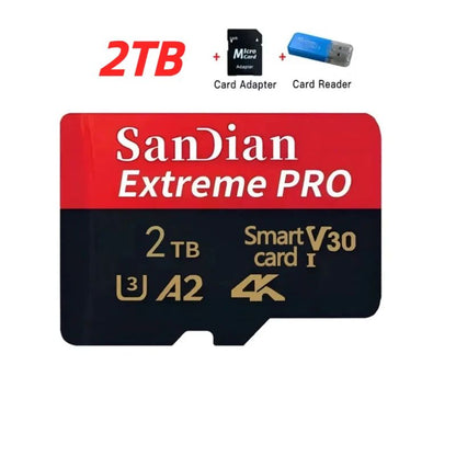 2025 Original TF Flash Card 1TB SD Card 128GB 256GB High Speed Micro TF/SD 512GB High Capacity Memory Card for Laptops/PC/MAC