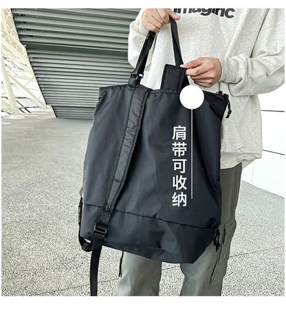 Mochila Unissex de Grande Capacidade Masculina e Feminina Mochilas de Nylon Impermeáveis Esportivas Modernas Mochilas Escolares Portáteis de Lazer Viagem
