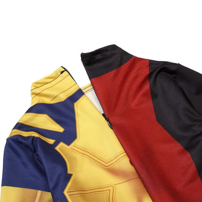 Kids Wolverine Role Play Costume Fantasy Movie Superhero Printed Zipper Bodysuit Halloween Performance Costume Party