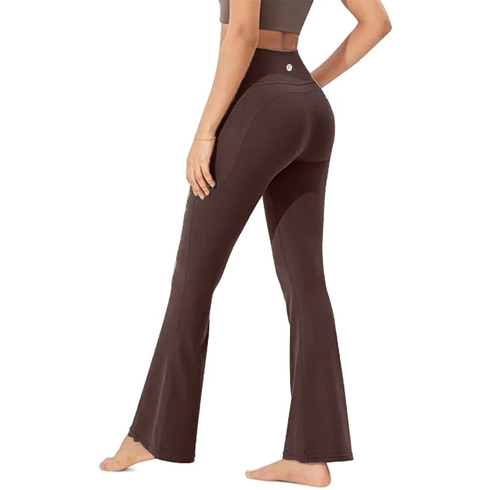 Tummy Control & Butt Lifting Flare Leggings for Tall Women, High Waisted Toning Workout Pants