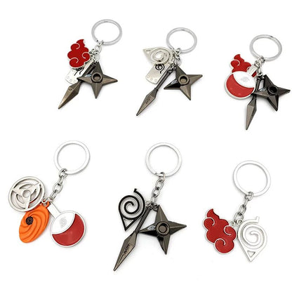 Anime Naruto Chaveiro Brinquedo Kunai Shuriken Konoha Ninja Carro Mochila Xiao Organização Nuvem Vermelha Chaveiro Acessórios Presente