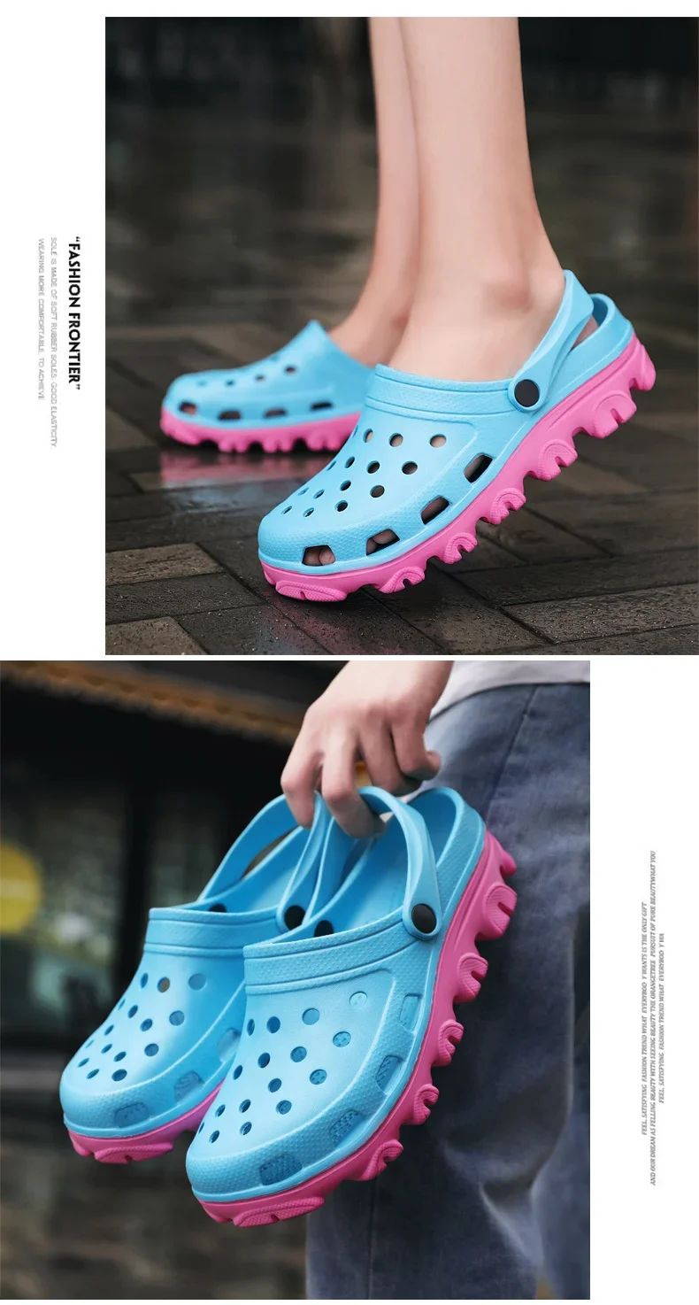 Men Clogs Sandals Outdoor Casual Shoes EVA Lightweight Slippers Summer Sandalias Platform Hombre Women Beach Large Big Size 50