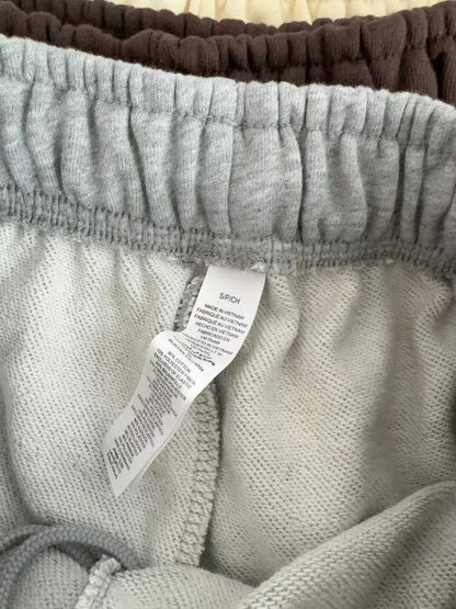 Cotton Loose 2025 Straight Trousers Women Elastic High Waist Black Sports Pants Women Autumn Winter Thicken Sweatpants Women